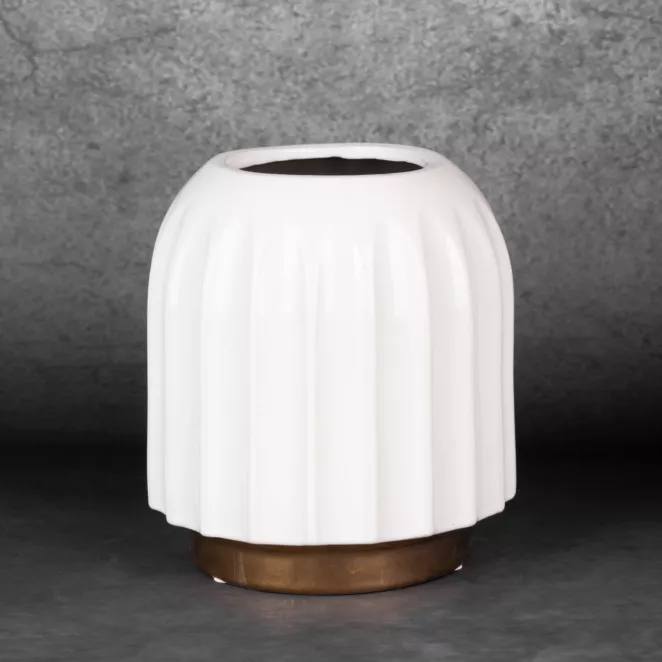 Wazon ceramiczny MONA z geometrycznym motywem
