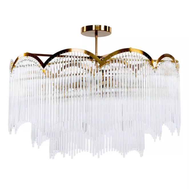 Lampa SALMA zdobiona zwisającymi szklanymi sopelkami