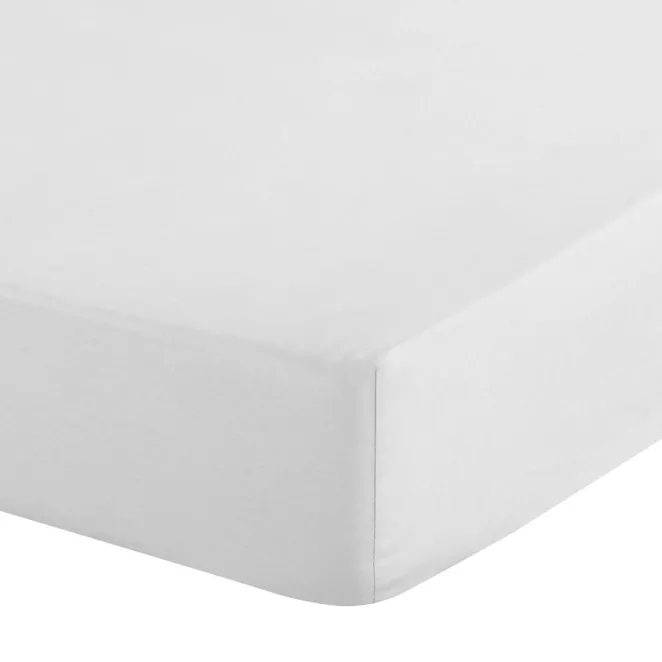 Prześcieradło z gumką 220x200 cm z mikrowłókna kolor biały 90 g/m2 SOFT Design 91