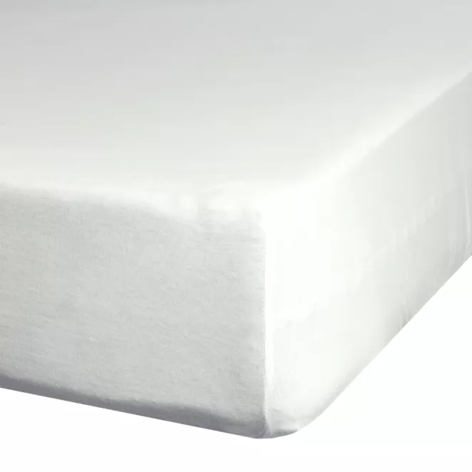Prześcieradło jersey z gumką 120x200 cm z bawełny kolor kremowy 140 g/m2 ADELA