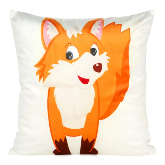 DESIGN 91 Poszewka welwetowa KIDS 9A z motywem zabawnego liska