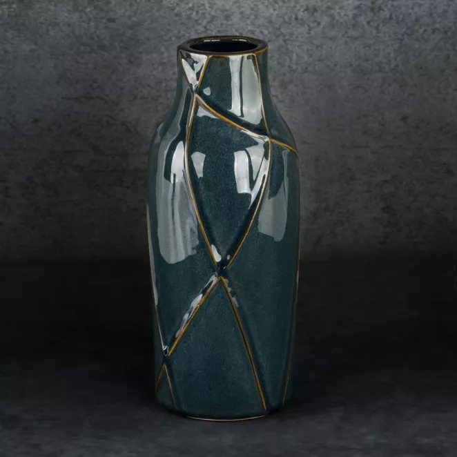 Wazon ceramiczny TEO z nowoczesnym wypukłym wzorem