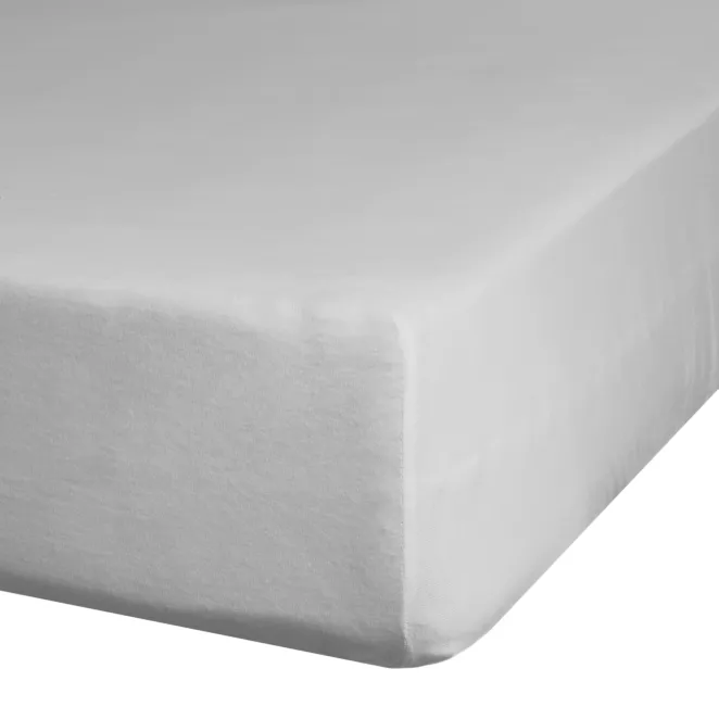 Prześcieradło jersey z gumką 240x220 cm z bawełny kolor jasnoszary 125 g/m2 Design 91