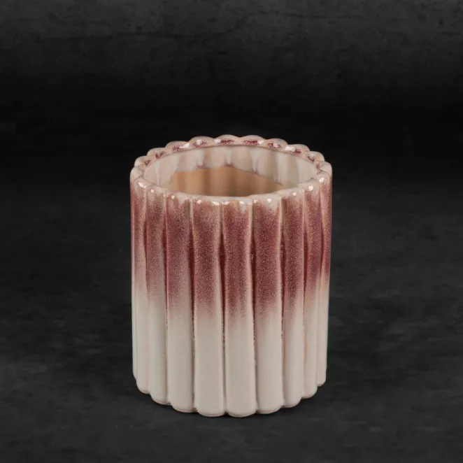 Osłonka ceramiczna na donicę EVITA z efektem ombre