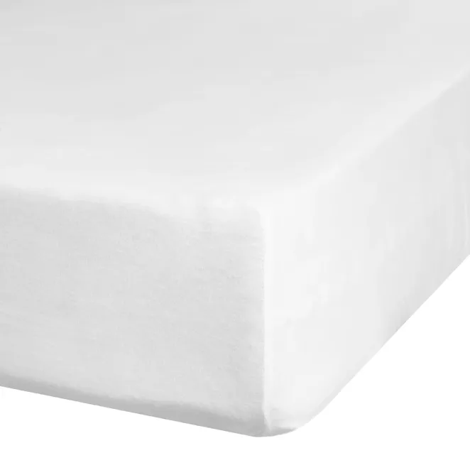 Prześcieradło jersey z gumką 90x200 cm z bawełny kolor biały 190 g/m2 Eurofirany Premium