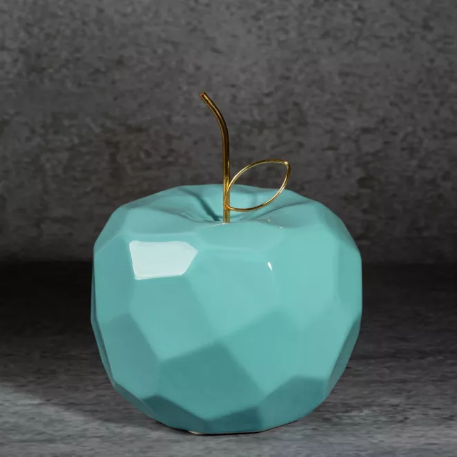 Figurka ceramiczna APEL - jabłko o geometrycznych kształtach