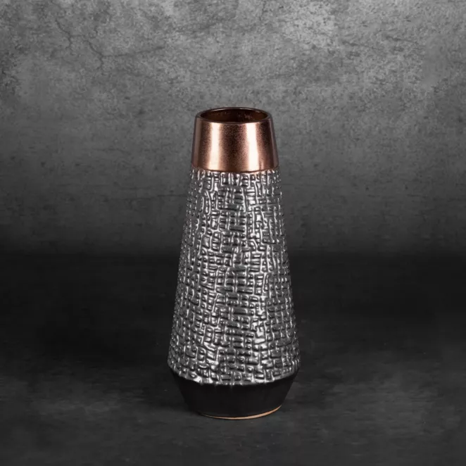 Wazon ceramiczny MORENA z wytłaczanym wzorem