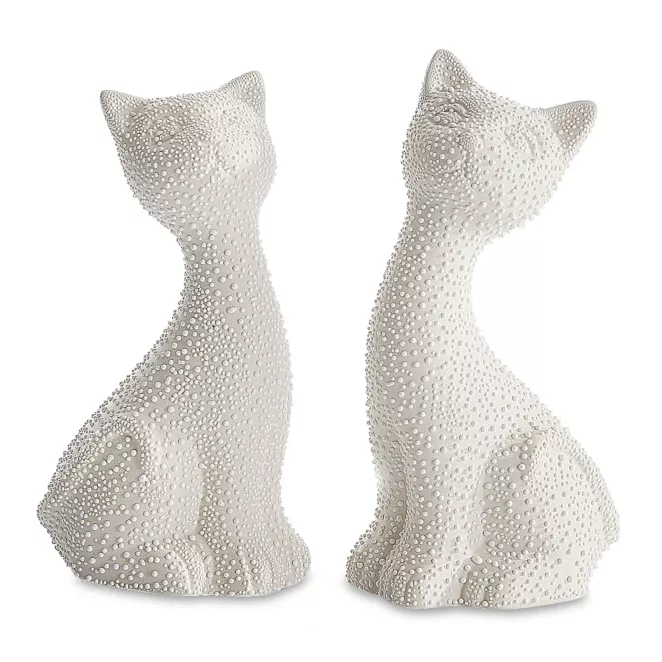 Koty figurki ceramiczne RISO z efektem rosy