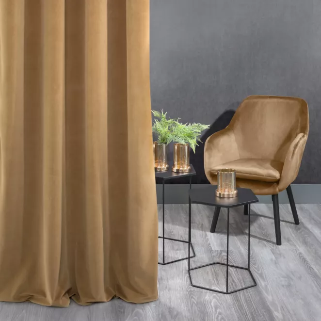 Zasłona miodowa z matowego welwetu 140x250 cm przelotka ADELLE Diva Line
