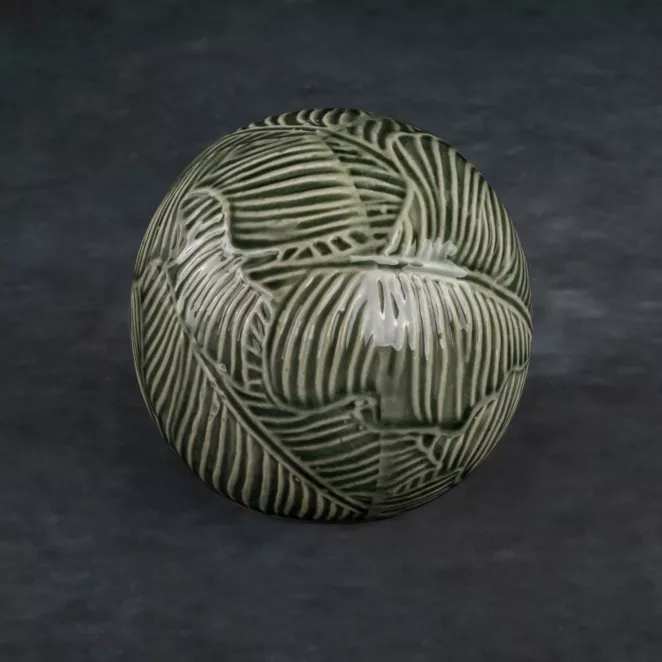 Kula  ceramiczna DARA z wytłaczanym wzorem liści