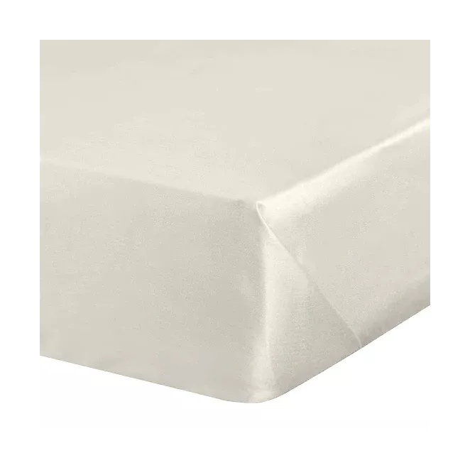 Prześcieradło bez gumki 180x210 cm z satyny bawełnianej kolor kremowy 125 g/m2 DINA Diva Line