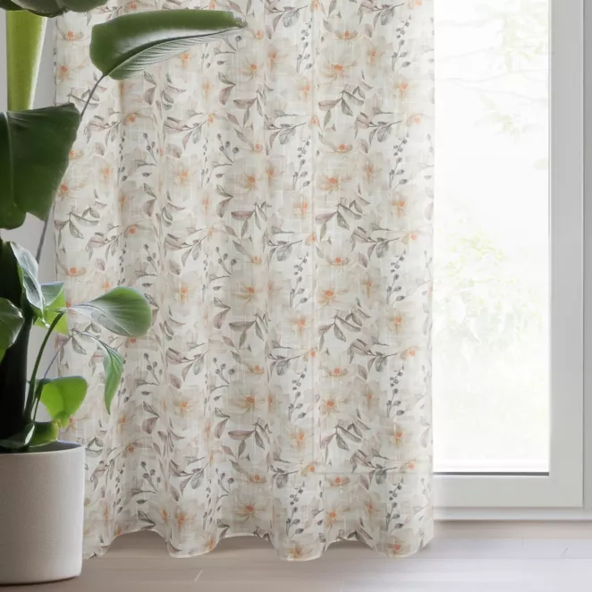 Zasłona naturalno, beżowa 140x250 cm przelotka AMARA
