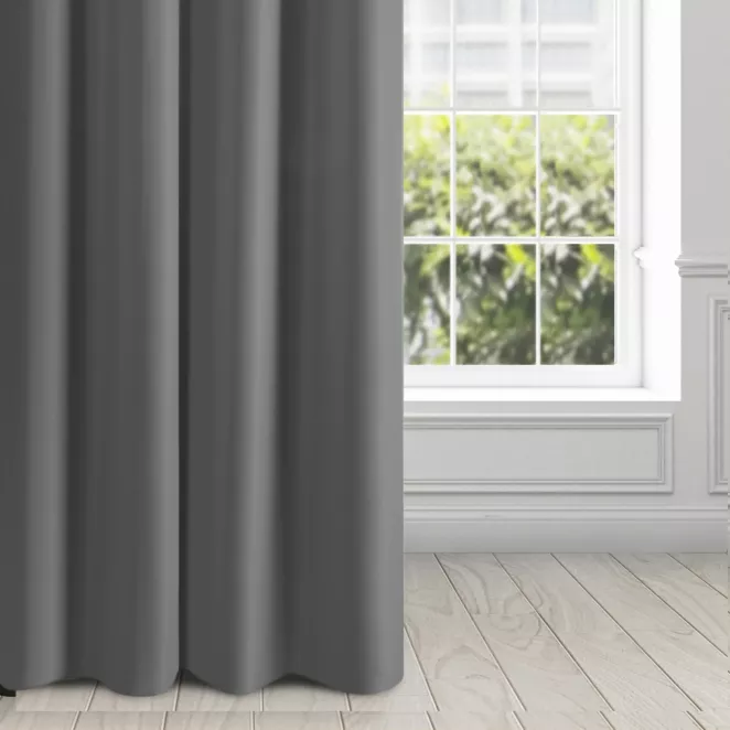 Zasłona grafitowa, matowa 140x230 cm przelotka TRIS
