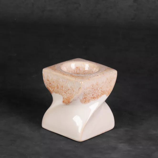 Świecznik ceramiczny RUBEN dwukolorowy z efektem ombre