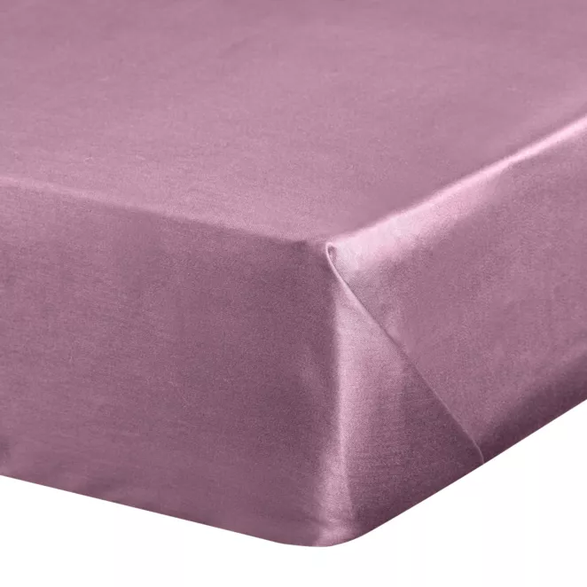 Prześcieradło bez gumki 220x210 cm z satyny bawełnianej kolor ciemnoróżowy 125 g/m2 DINA Diva Line