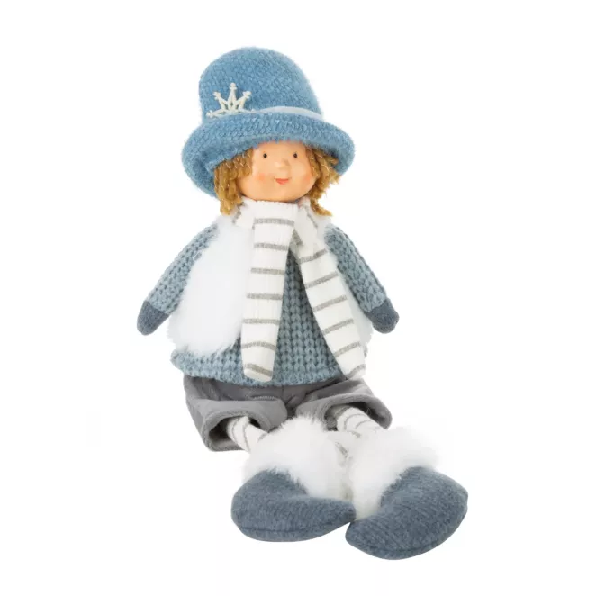 Figurka świąteczna DOLL lalka w zimowym stroju z miękkich tkanin