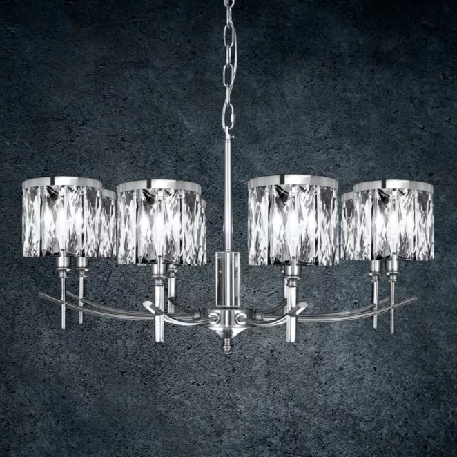 Lampa KRYSTAL z kryształkami, z regulacją wysokości