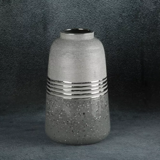 Wazon ceramiczny NELI o łączonych fakturach, nowoczesny