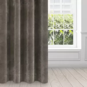 Zasłona grafitowa z ekskluzywnego matowego welwetu 140x250 cm przelotka VILLA