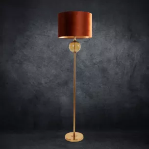 Lampa stojąca LEONA z welwetowym abażurem