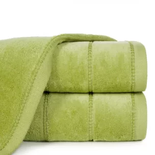 Ręcznik do rąk 30x50 cm bawełniany kolor oliwkowy z welwetową bordiurą 500 g/m2 MARI