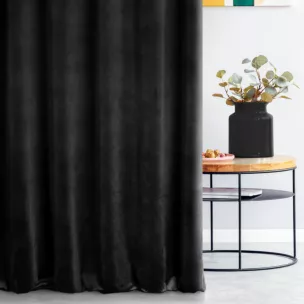 Zasłona czarna z gładkiego welwetu 140x270 taśma SIBEL Pierre Cardin