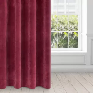 Zasłona bordowa z ekskluzywnego matowego welwetu 140x250 cm przelotka VILLA