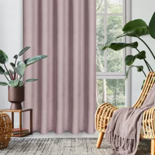Zasłona wrzosowa z tkaniny welurowej 70x220 cm szerokość po zmarszczeniu fala 1:1,5 Dora