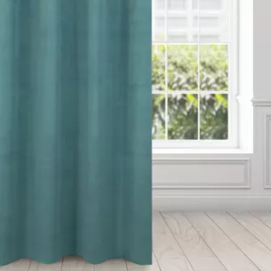 Zasłona turkusowa z matowego welwetu 140x250 cm przelotka MILO