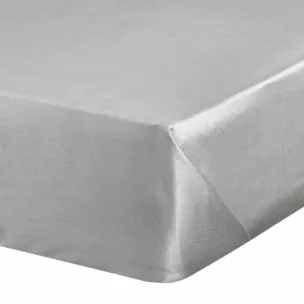 Prześcieradło bez gumki 220x210 cm z satyny bawełnianej kolor jasnoszary 125 g/m2 DINA Diva Line