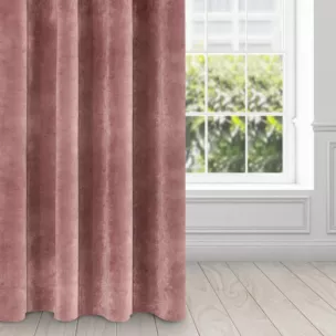 Zasłona różowa z ekskluzywnego matowego welwetu 140x250 cm przelotka VILLA