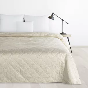 DESIGN 91 narzuta welwetowa pikowana metodą hot press w wzór karo