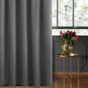 Zasłona stalowa z gładkiego welwetu 140x270 taśma SIBEL Pierre Cardin