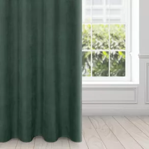 Zasłona zielona z matowego welwetu 140x250 cm przelotka MILO