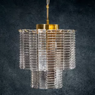 Lampa DALIA z prostokątnymi szklanymi zawieszkami