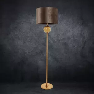Lampa stojąca LEONA z welwetowym abażurem