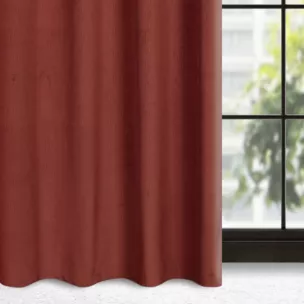Zasłona ceglasta z wytłaczanego welwetu 140x250 cm przelotka LILI