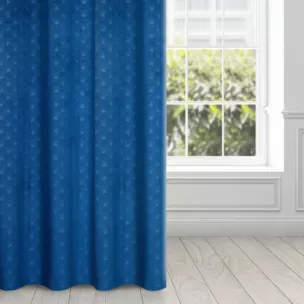 Zasłona granatowa z wytłaczanego welwetu 140x250 cm przelotka JULIA