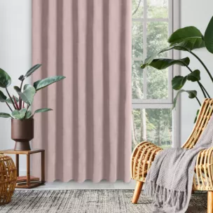 Zasłona różowa z tkaniny welurowej 70x240 cm szerokość po zmarszczeniu flex 1:2 Dora