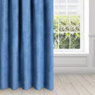 Zasłona granatowa z matowego welwetu 140x250 cm taśma AMAYA Diva Line