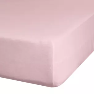 Prześcieradło jersey z gumką 220x200 cm z bawełny kolor pudrowy róż 125 g/m2 Design 91