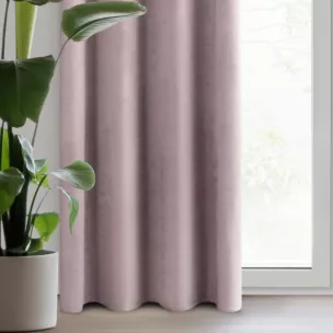 Zasłona pudrowy róż z tkaniny welwetowej 140x250 cm przelotka ROSA Design 91