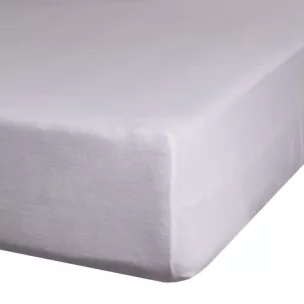 Prześcieradło jersey z gumką 220x200 cm z bawełny kolor jasnoszary 140 g/m2 ADELA