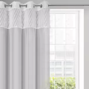 Zasłona jasnoszara w stylu glamour 140x250 cm przelotka AMIRA