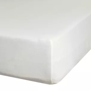 Prześcieradło jersey z gumką 180x200 cm z bawełny kolor kremowy 125 g/m2 Design 91