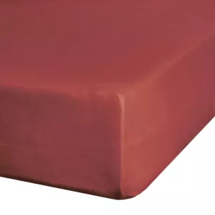 Prześcieradło z gumką 140x200 cm z satyny bawełnianej kolor czerwony 125 g/m2 DINA Diva Line