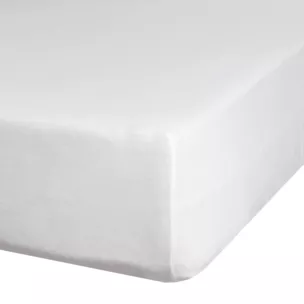 Prześcieradło jersey z gumką 160x200 cm z bawełny kolor biały 125 g/m2 Design 91