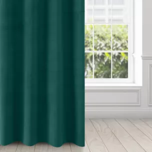 Zasłona ciemnozielona z matowego welwetu 140x250 cm przelotka MILO