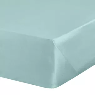 Prześcieradło gładkie bez gumki 160x210 cm z satyny bawełnianej kolor miętowy 125 g/m2 NOVA