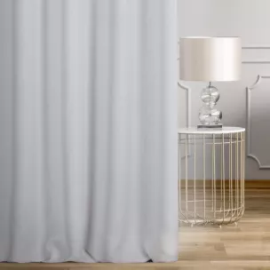 Zasłona szyta na tunelu naturalna z tkaniny o naturalnym splocie w stylu eko